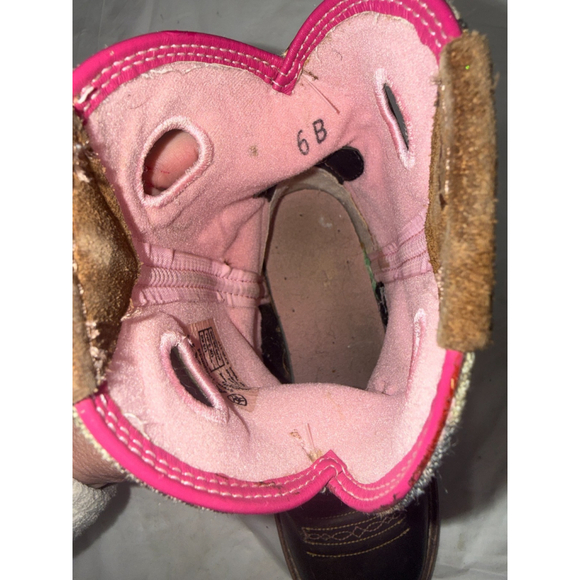 Ariat Fatbaby Western Camo Brown Leather Ranch Cowboy Boots 10006854 Womens 6B - Picture 14 of 16